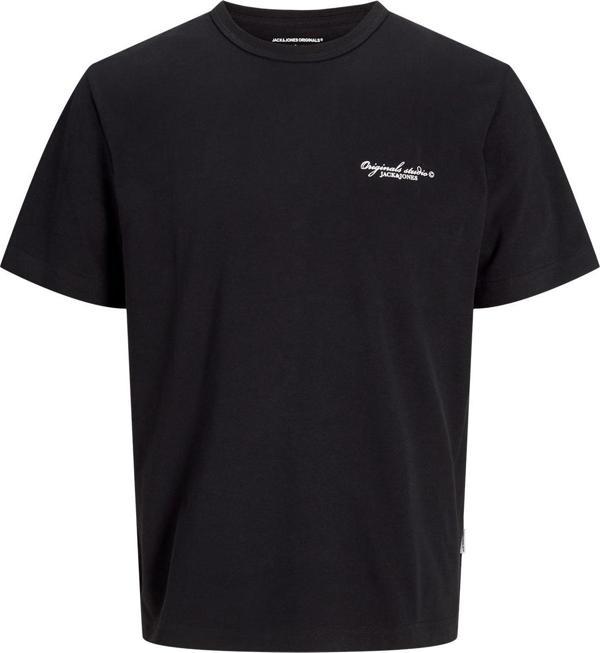 Jack&Jones Erkek Jorboston Relaxed Fit Bisiklet Yaka Baskı Detaylı %100 Pamuk T-Shirt 12272968 Siyah - Image 1