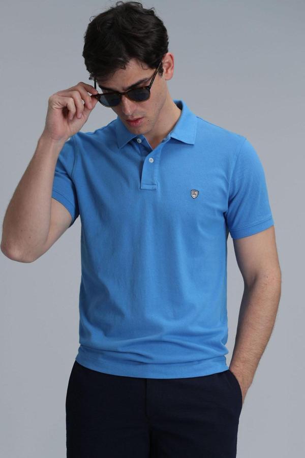 Lufian Erkek Laon Smart Polo T-Shirt 111040164 Açık Mavi - Image 1