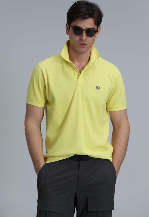 Lufian Erkek Laon Smart Polo T-Shirt 111040164 Sarı - Image 1