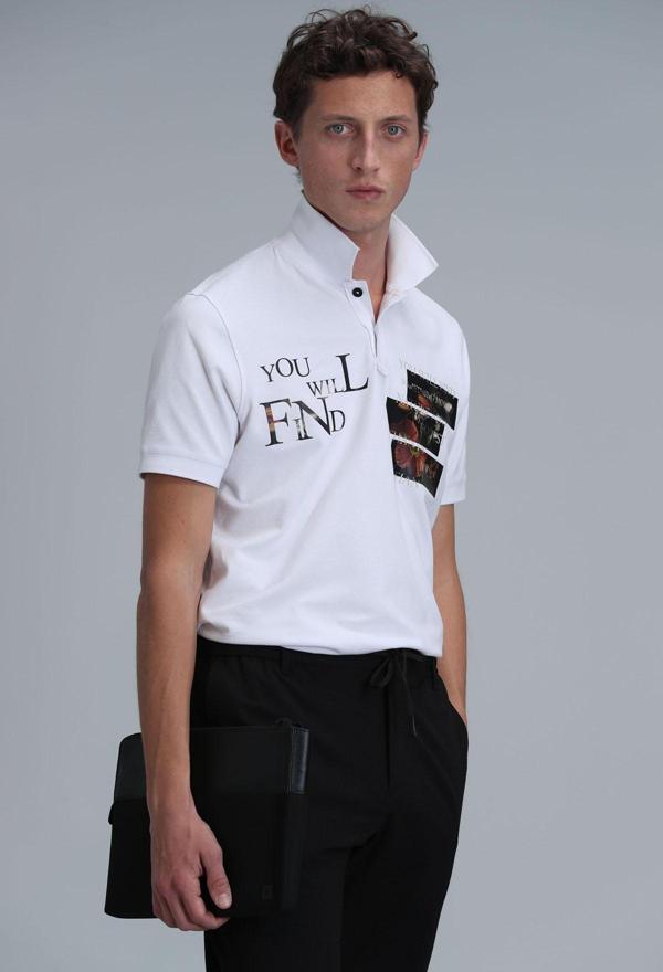 Lufian Erkek Mandy Smart Polo T-Shirt 111040178 Beyaz - Image 1