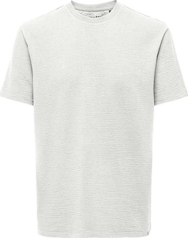 Only & Sons Erkek Onskıan Kare Desenli Kısa Kollu Pamuklu T-Shirt 22028692 Ekru - Image 1