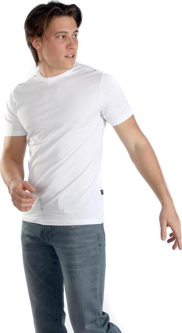 Lee Cooper Erkek Gael O Yaka T-Shirt 242015 Beyaz - Image 1