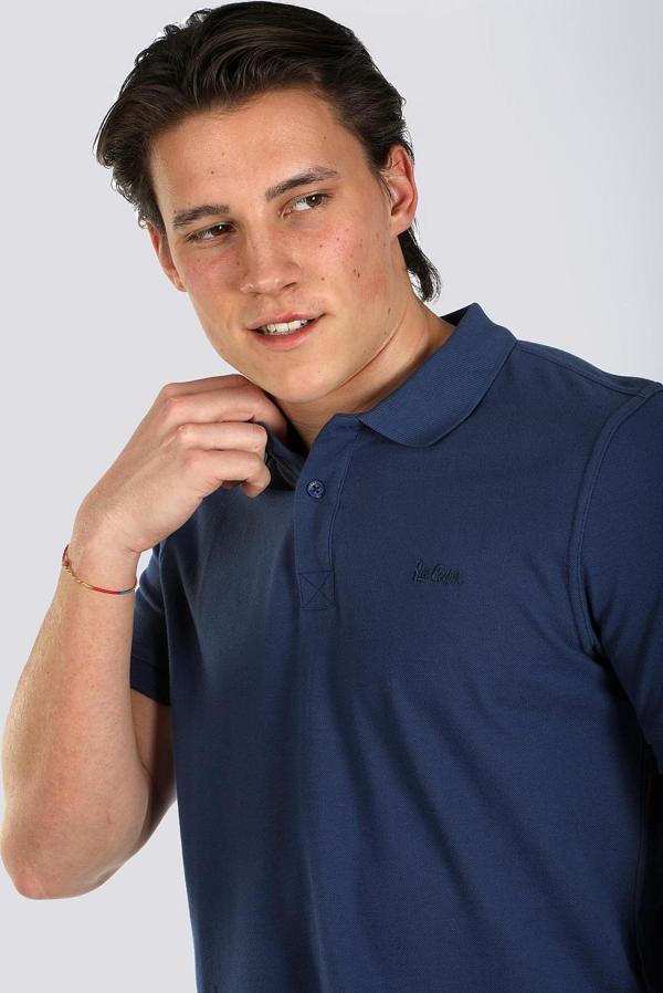 Lee Cooper Erkek Twıns 1 Pike Polo Yaka T-Shırt 242025 Gece Mavisi - Image 1