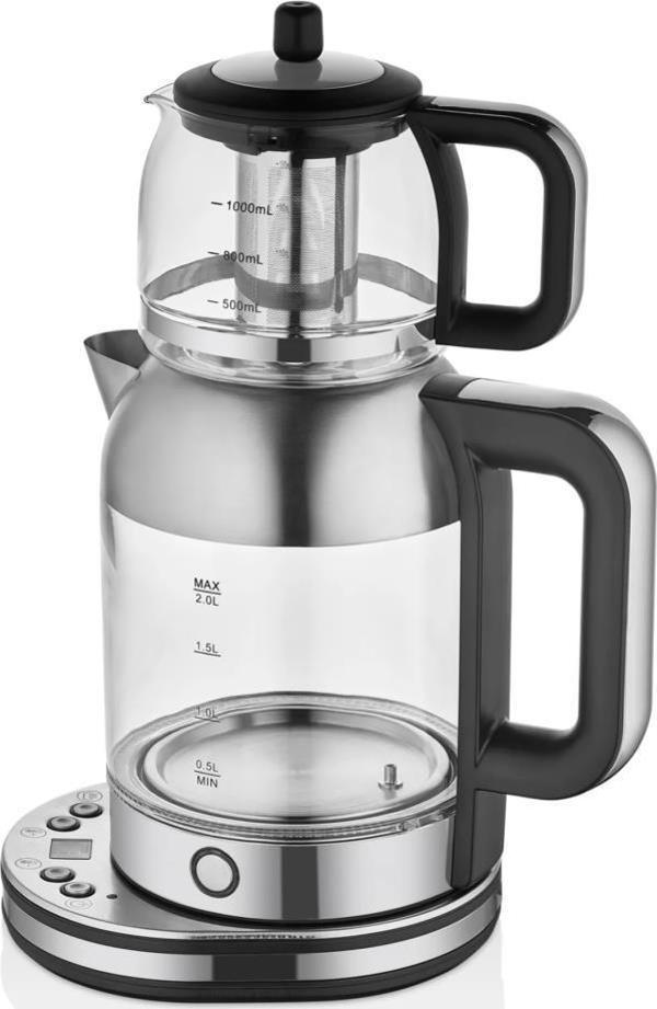 Arow Tea Maker Plus Elektrikli Cam Çay Makinesi Tr4318 - Image 1