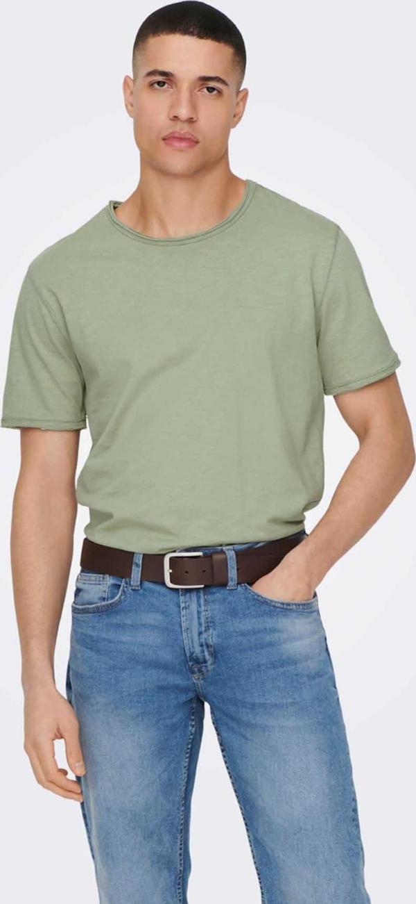 Only & Sons Erkek Onsbenne Bisiklet Yaka T-Shirt 22017822 Yeşil - Image 1