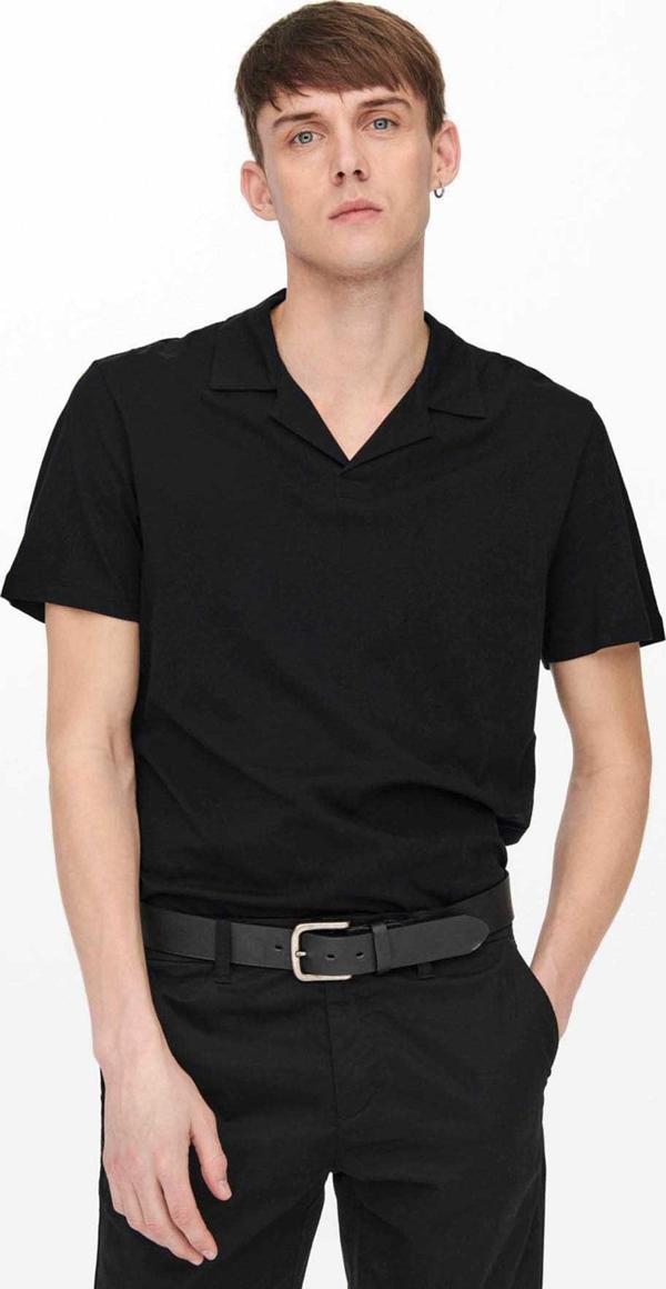 Only & Sons Erkek Onsabraham Polo Yaka T-Shirt 22019294 Siyah - Image 1