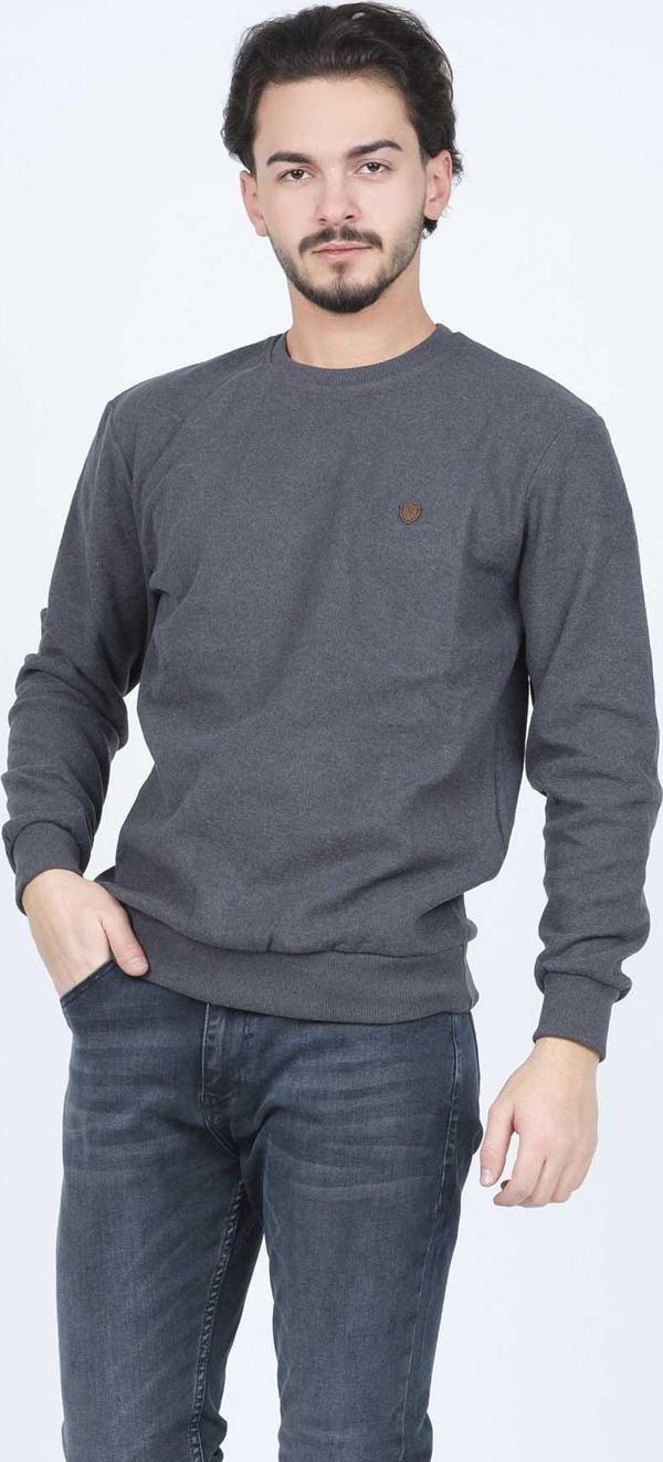 Metropolitan Erkek Bisiklet Yaka Sweatshirt 6240101 Füme - Image 1