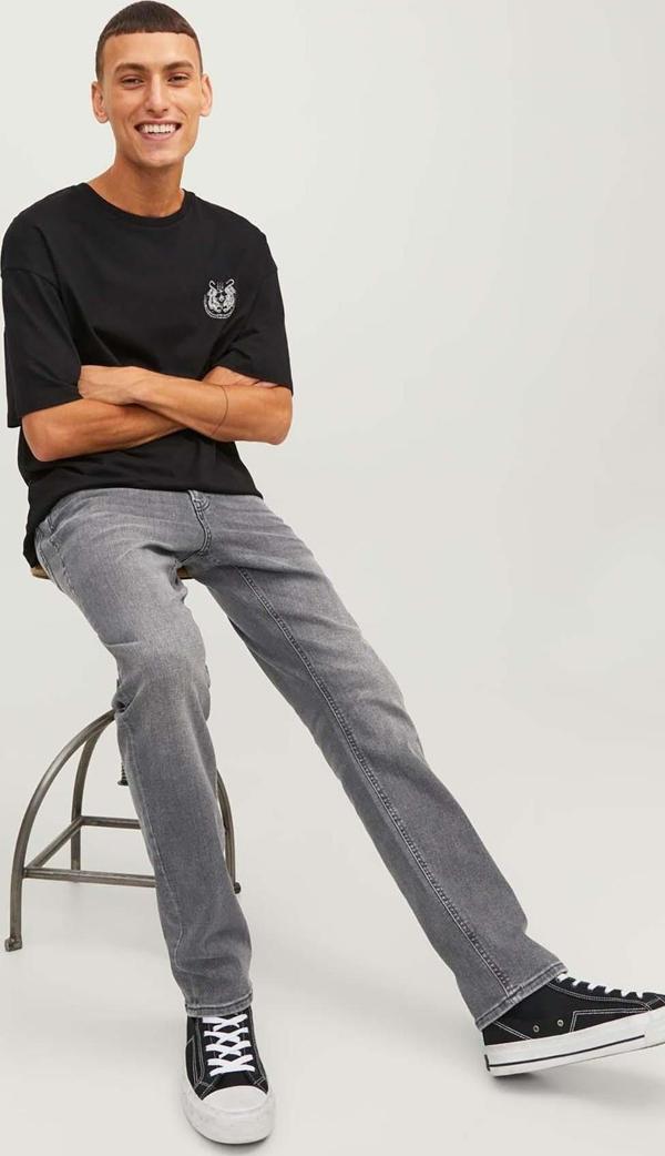 Jack&Jones Erkek Jjıglenn Düşük Bel Slim Fit Jean Pantolon 12243599 Siyah - Image 1