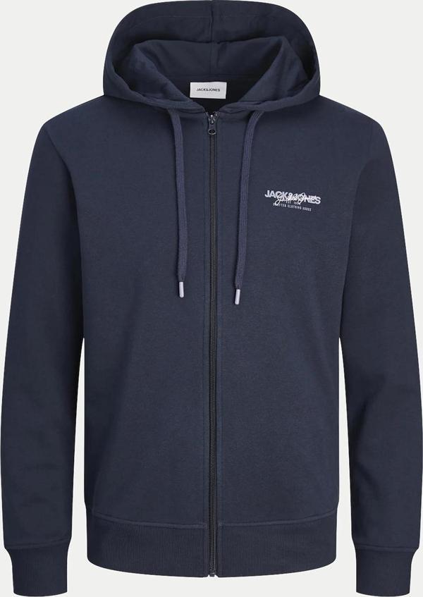 Jack&Jones Erkek Jjalvıs Fermuar Kapamalı Kapüşonlu Sweatshirt 12256847 Lacivert - Image 1