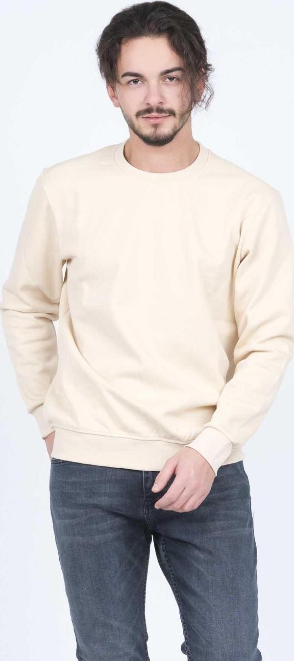 Metropolitan Erkek Bisiklet Yaka Sweatshirt 62422106 Bej - Image 1