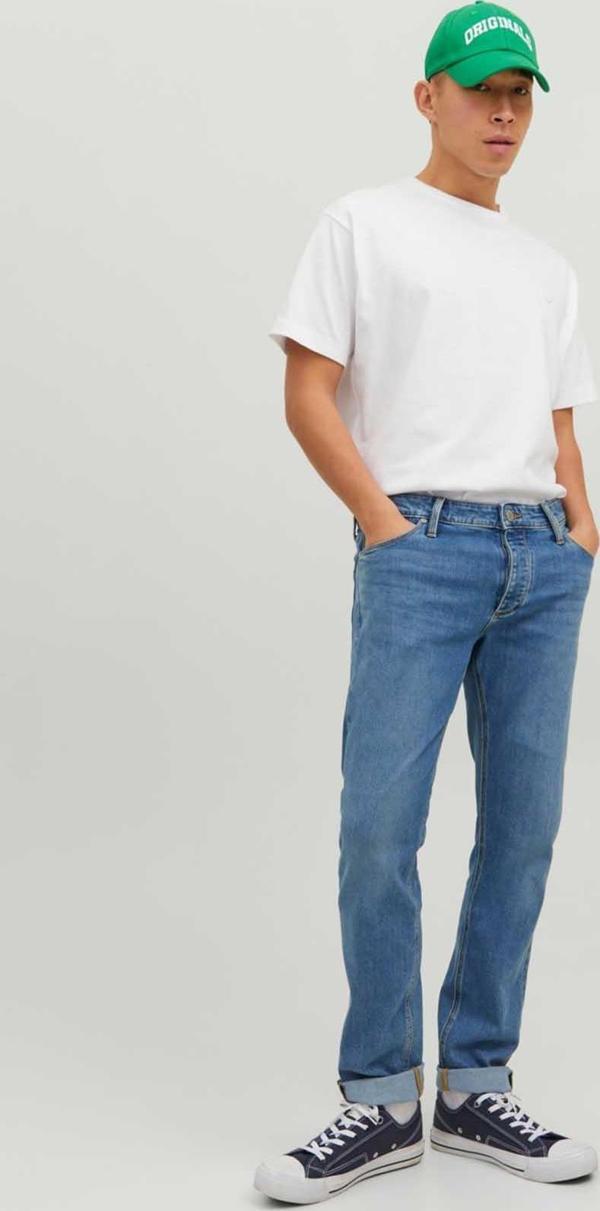 Jack&Jones Erkek Jjiglenn Slim Fit Jean Pantolon 12229139 Mavi - Image 1
