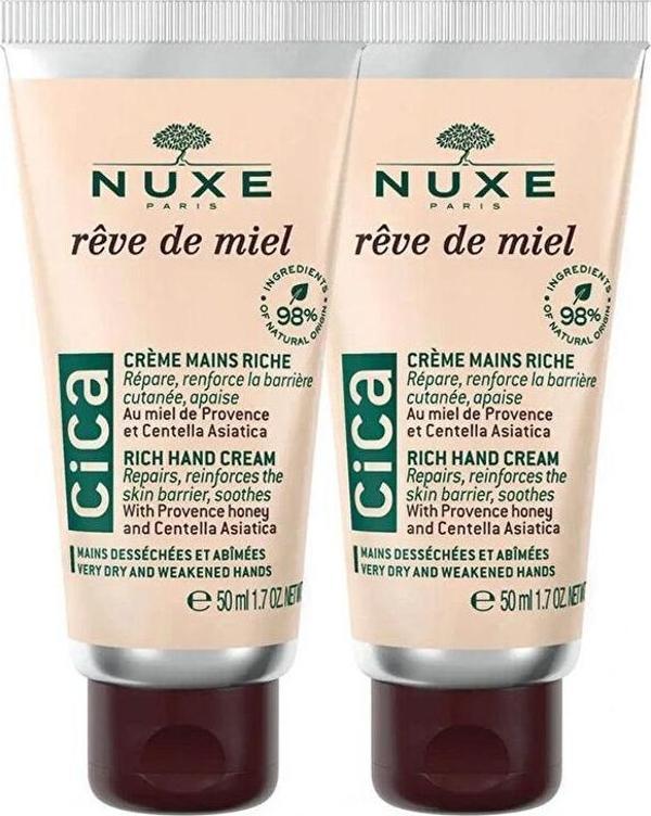 Nuxe Reve De Miel Cica Rich Hand Cream 2x50 ml - Image 1