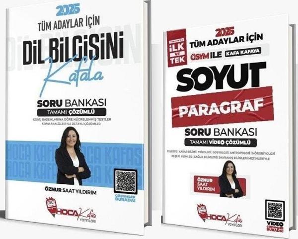 Hoca Kafası 2025 KPSS Dil Bilgisi + Paragraf Soru Bankası 2 li Set - Öznur Saat Yıldırım - Hoca Kafası Yayınları - Image 1