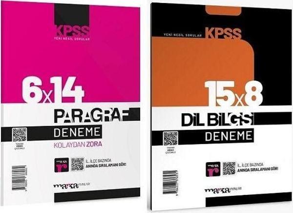Marka KPSS Paragraf + Dil Bilgisi Kolaydan Zora Deneme 2 li Set Marka Yayınları - Marka Yayınları - Image 1