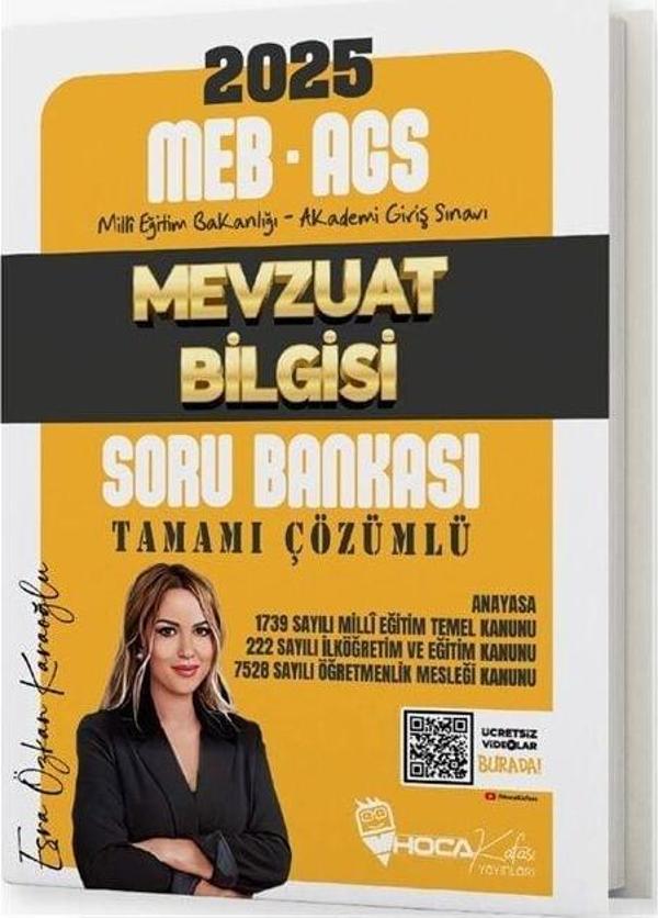 Hoca Kafası 2025 MEB-AGS Mevzuat Bilgisi Soru Bankası Çözümlü - Esra Özkan Karaoğlu Hoca Kafası - Hoca Kafası Yayınları - Image 1