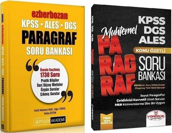 Pegem + Yönerge KPSS ALES DGS Paragraf Ezberbozan Soru 2 li Set Pegem + Yönerge Yayınları - Pegem Akademi Yayıncılık - Image 1