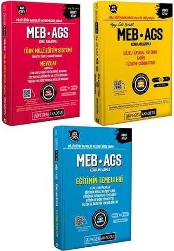 Pegem 2025 MEB-AGS Konu Anlatımı 3 lü Set Pegem Akademi Yayınları - Pegem Akademi Yayıncılık - Image 1