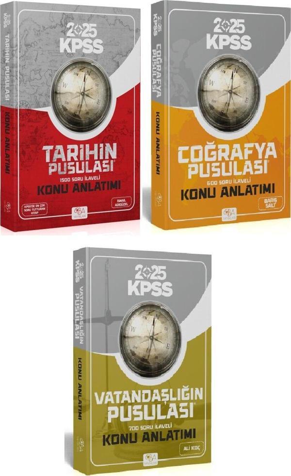 CBA  2025 KPSS Tarih+Coğrafya+Vatandaşlık Pusulası Konu 3 lü Set -  CBA Akademi - Image 1