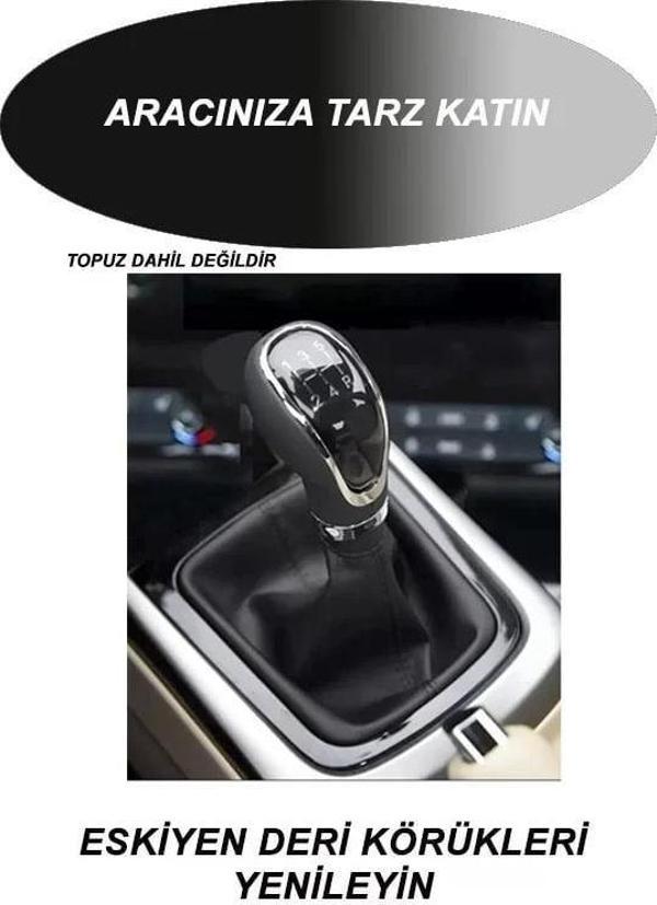 Ford Focus C-max Uyumlu Araç,araba,oto Vites Körüğü Siyah Dikiş - Image 1