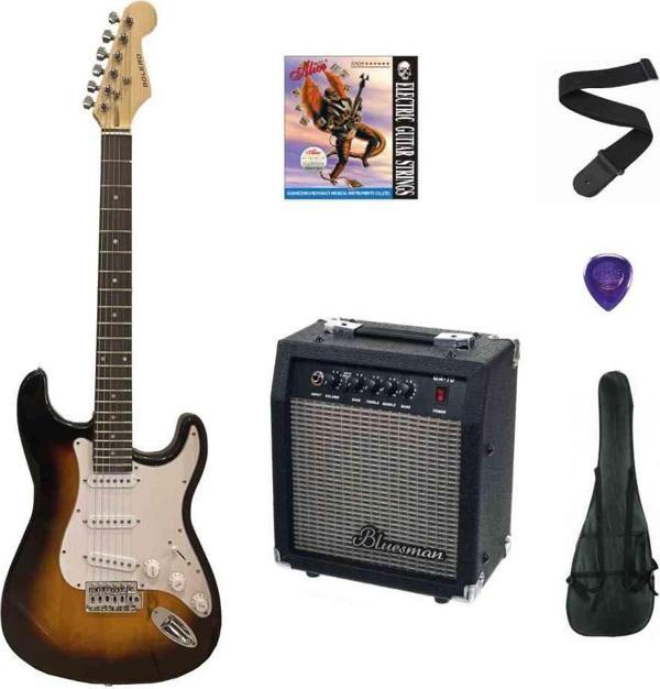 Bolero EG-1 SB Elektro Gitar Set - Tremolo Sunburst - Image 1