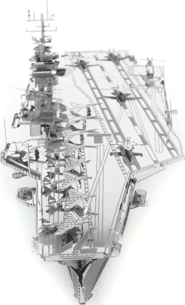 USS Theodore Roosevelt Uçak Gemisi 3D Metal Maket Bulmaca Puzzle modeli kitleri DIY 14+ Yaş 120 parç - Image 1