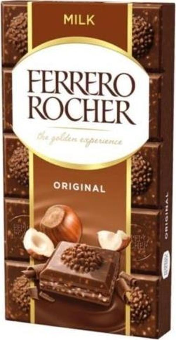 Rocher Original Milk Chocolate Bar 90g - Image 1