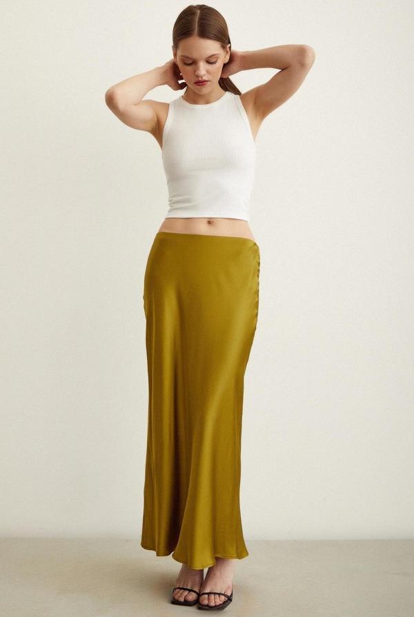 Verev Saten Etek Olive - Image 1