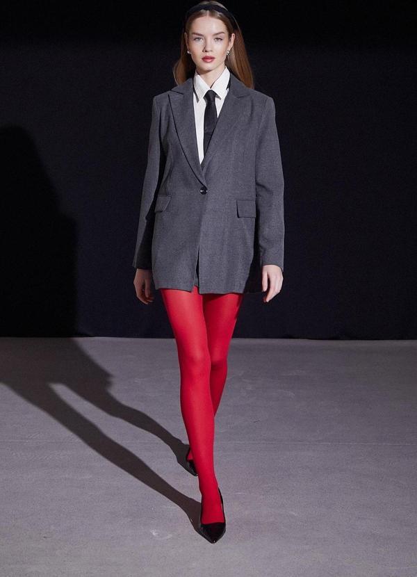 Slim Fit Blazer Ceket Gri - Image 1