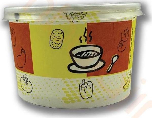 ambalajın Kağıt-Karton Çorba Kâsesi 16 Oz Şeffaf Kapaklı - Image 1
