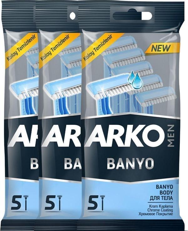Arko Men Banyo Tıraş Bıçağı 5' li x 3 Adet - Image 1
