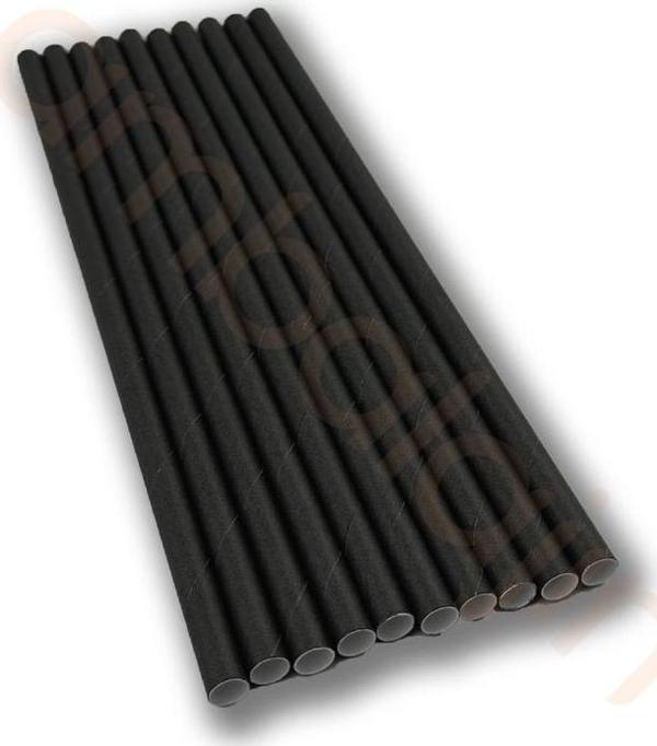 ambalajın Kağıt Kaplı Siyah Kağıt Pipet - Image 1