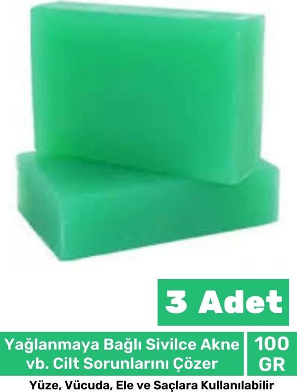 100% Doğal Güzel Kokulu El Yüz Saç Vücut Cilt Onaran Kolajen Etkili Okaliptus Bitkisel Sabun 3 Adet - Image 1