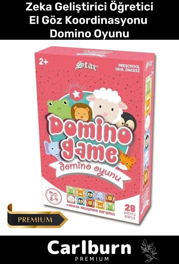 Eğitici Zeka Geliştirici Öğretici El Göz Koordinasyonu Aile Boyu Eğitim 28 Parça Domino Oyunu - Image 1