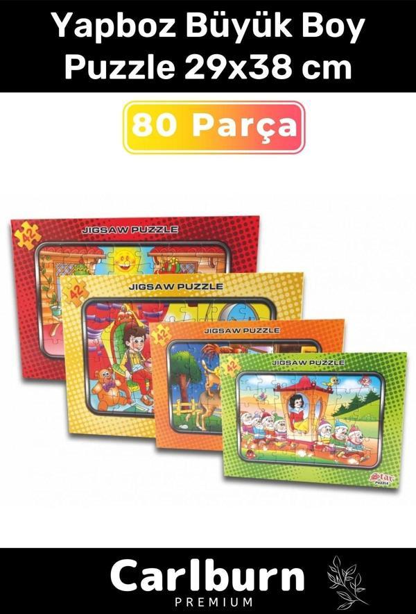 Özel Eğitici Zeka Geliştirici Öğretici El Göz Kordinasyonu 80 Parça Yapboz Büyük Boy Puzzle 29x38 cm - Image 1