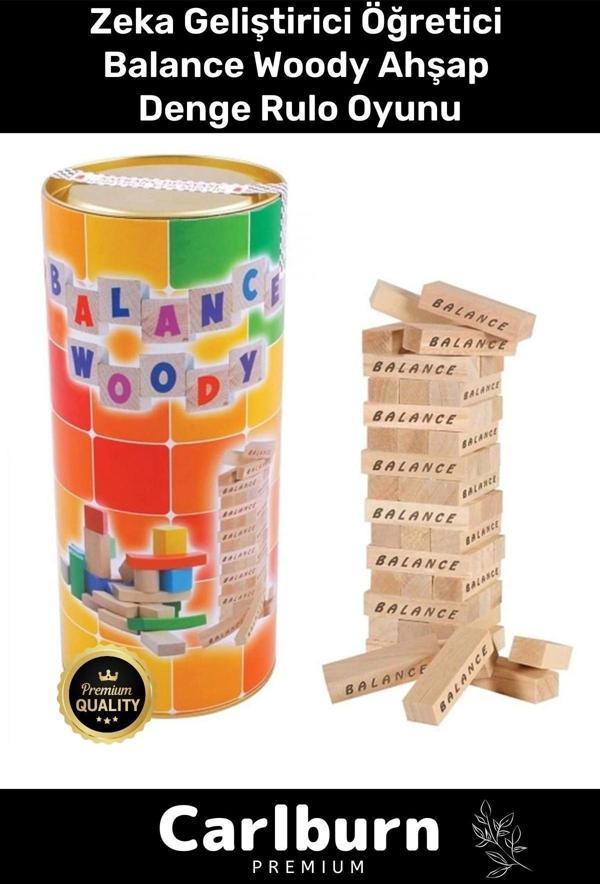 Premium Eğitici Zeka Geliştirici Öğretici Eğlence Aile Parti Balance Woody Ahşap Denge Rulo Oyunu - Image 1