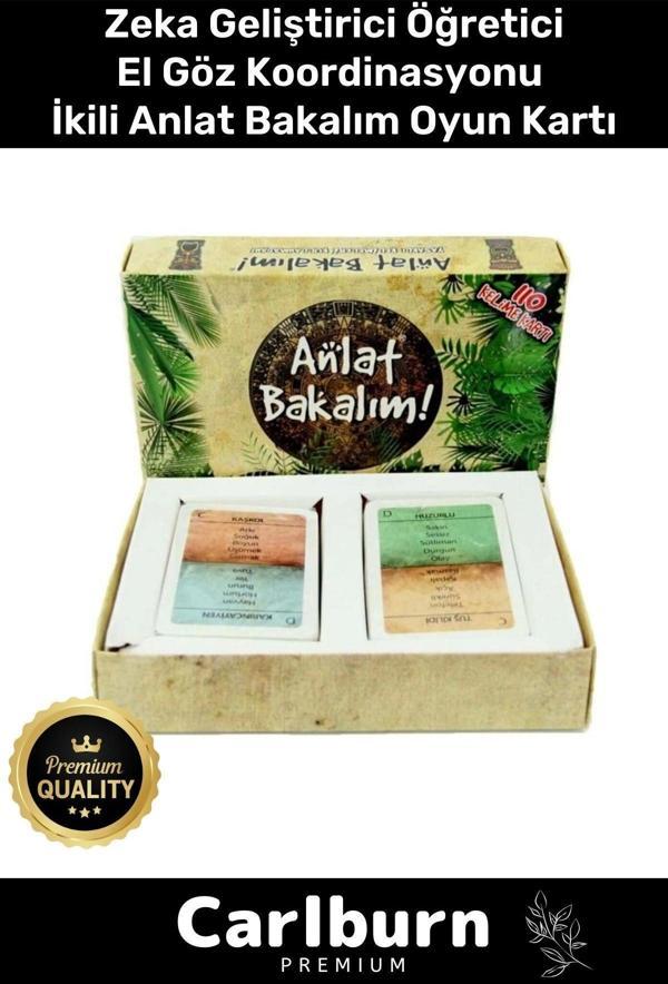 Premium Eğitici Zeka Geliştirici Öğretici Eğlence Aile Parti İkili Anlat Bakalım Mini Oyun Kartları - Image 1