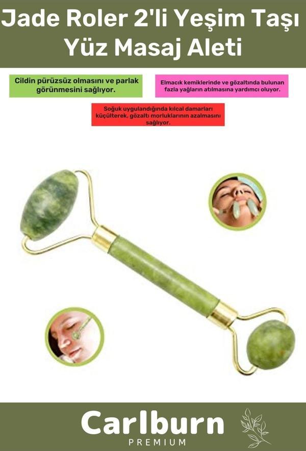 Premium Pürüzsüz Parlak Cilt Göz Elmacık Kemiği Kan Akışı Sağlayan Göz Yeşim Taşı Yüz Masaj Aleti - Image 1