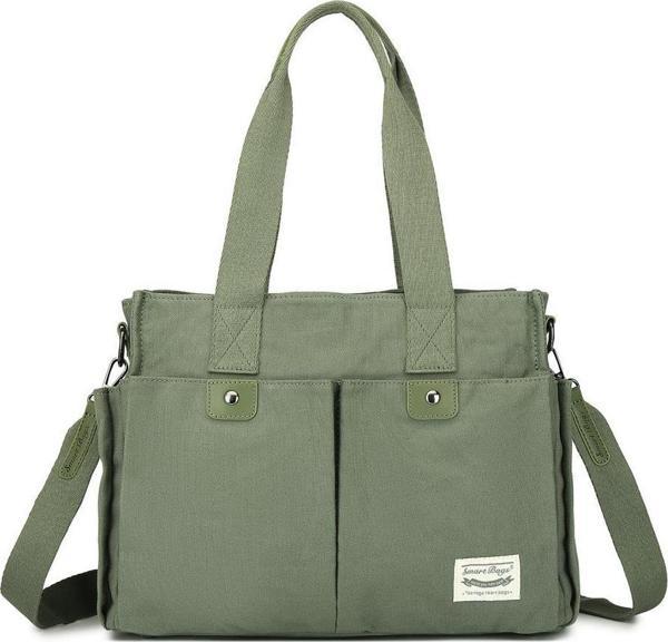 Smart Bags Exclusive Kanvas Kumaş Kadın Omuz Çantası 1307 - Image 1