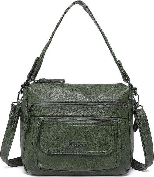 Yıkama Deri Omuz Askılı Kadın Çantası 21-K Barcelona 1899 - Image 1