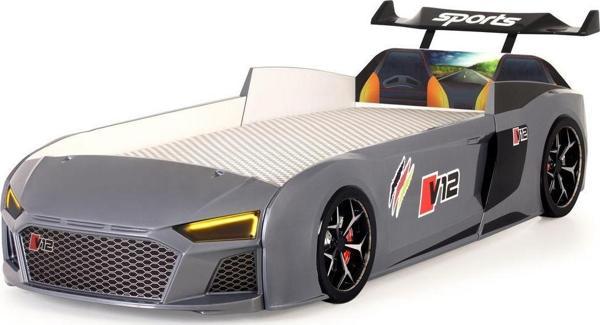 Ferramini Gri Arabalı Yatak V12 Audi Işıklı Full Plastik - Image 1