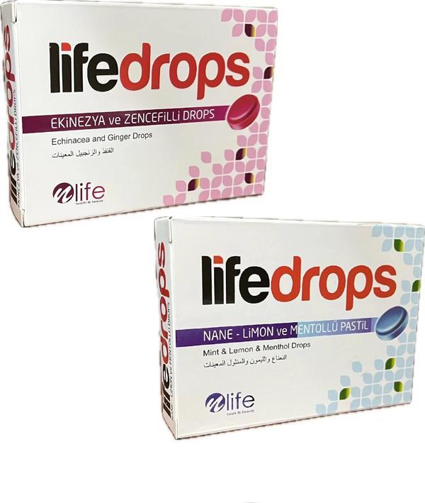 Ekinezya ve Zencefilli 24lü+Nane Limon Mentollü 24lü Pastil Drops - Image 1