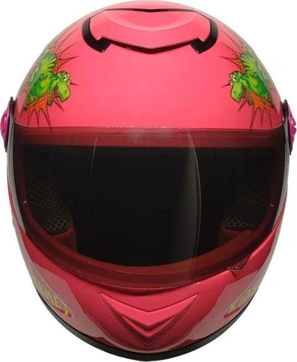 Motosiklet Çocuk Kaskı Full Face Pp Metreal Dino Pınk - Image 1