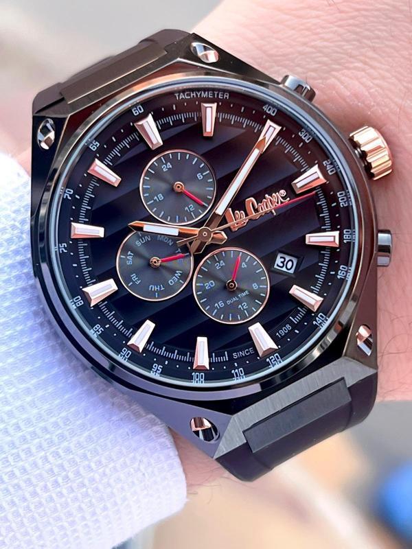 Lee Cooper Silikon Kordon İç Fonksiyonları Aktif 5 Atm Suya Dayanıklı Erkek Kol Saati ELC08063.061 - Image 1