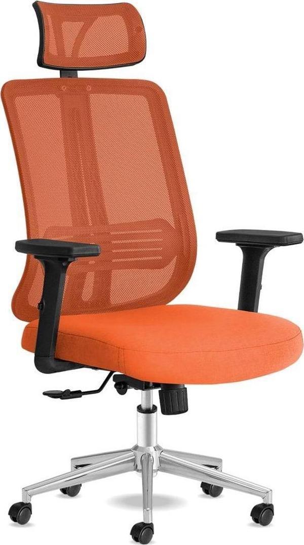 Calitte Yönetici Çalışma Koltuğu Spark Başlıklı Turuncu Krom - Image 1