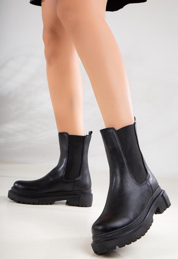 Daxtors D1850 Kadın Yanı Lastikli Ortopedik Bot  Bootie - Image 1