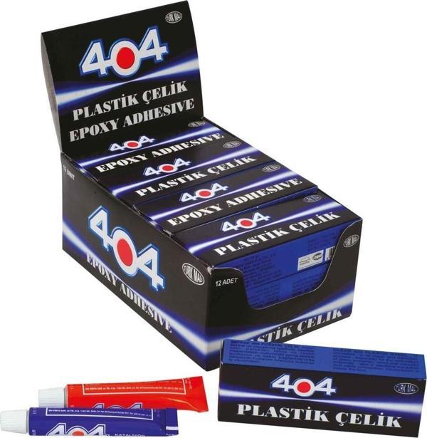 404 Kimya 404 Plastik Çelik Yapıştırıcısı 16 Gr 12 Adet - Image 1