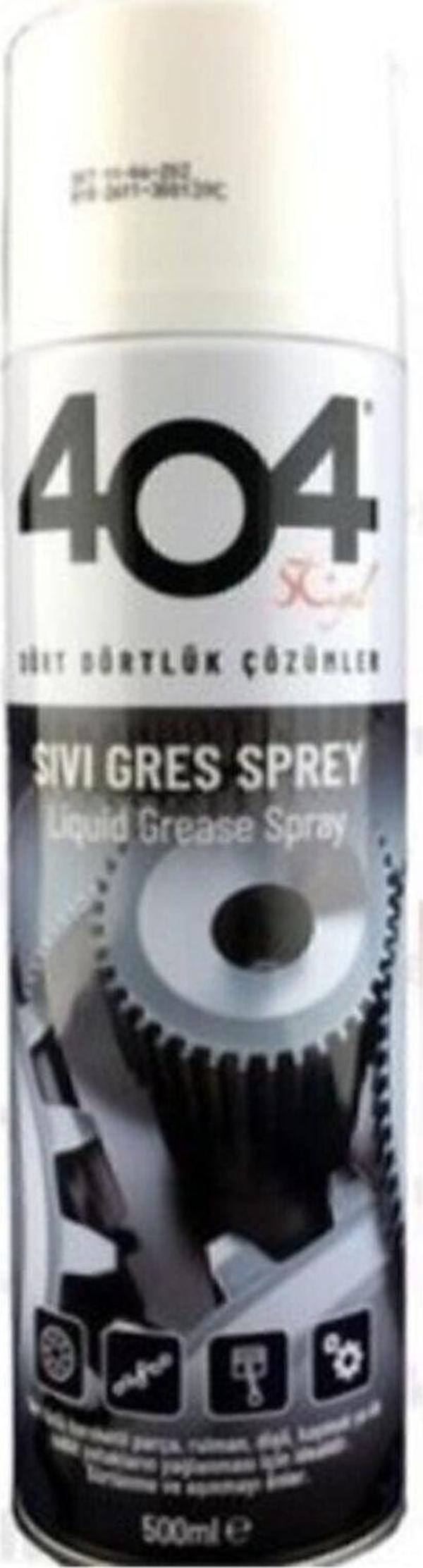 404 Kimya 404 Sıvı Gres Yağı Sprey 500 Ml Zincir Yağlayıcı Oto Bisiklet Motosiklet - Image 1