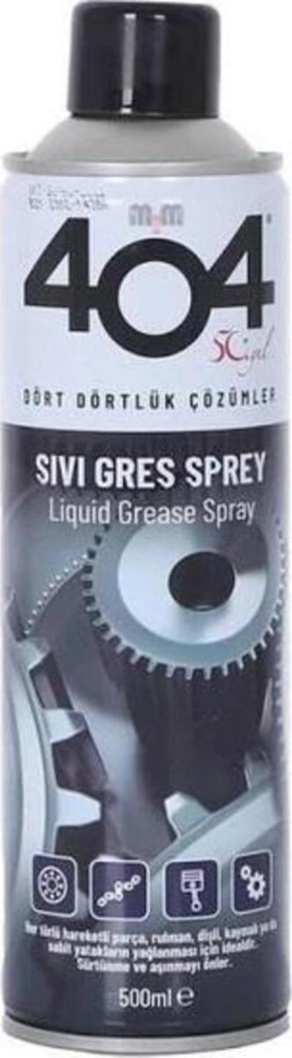 404 Kimya 404 Sıvı Gres Yağı Sprey 500 Ml Zincir Yağlayıcı Oto Bisiklet Motosikletye - Image 1
