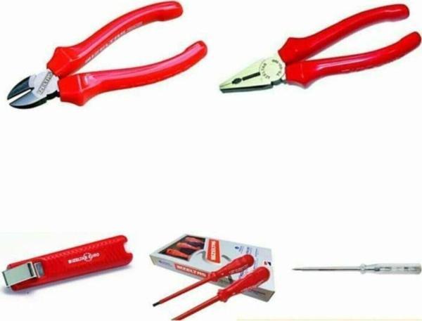 İzeltaş 10 Parça El Aleti Seti Pense Yan Keski Kablo Sıyırıcı İzoleli Tornavida Set Kontrol Kalemi - Image 1