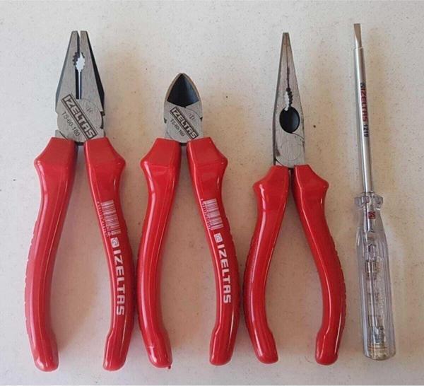 İzeltaş 180 Mm Pense 160 Mm Yan Keski 160 Mm Kargaburnu 190 Mm Kontrol Kalemi - Image 1